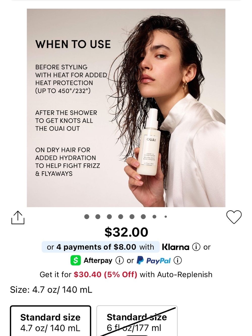 OUAI Cream Leave-In Conditioner Spray - Picture 4 of 4